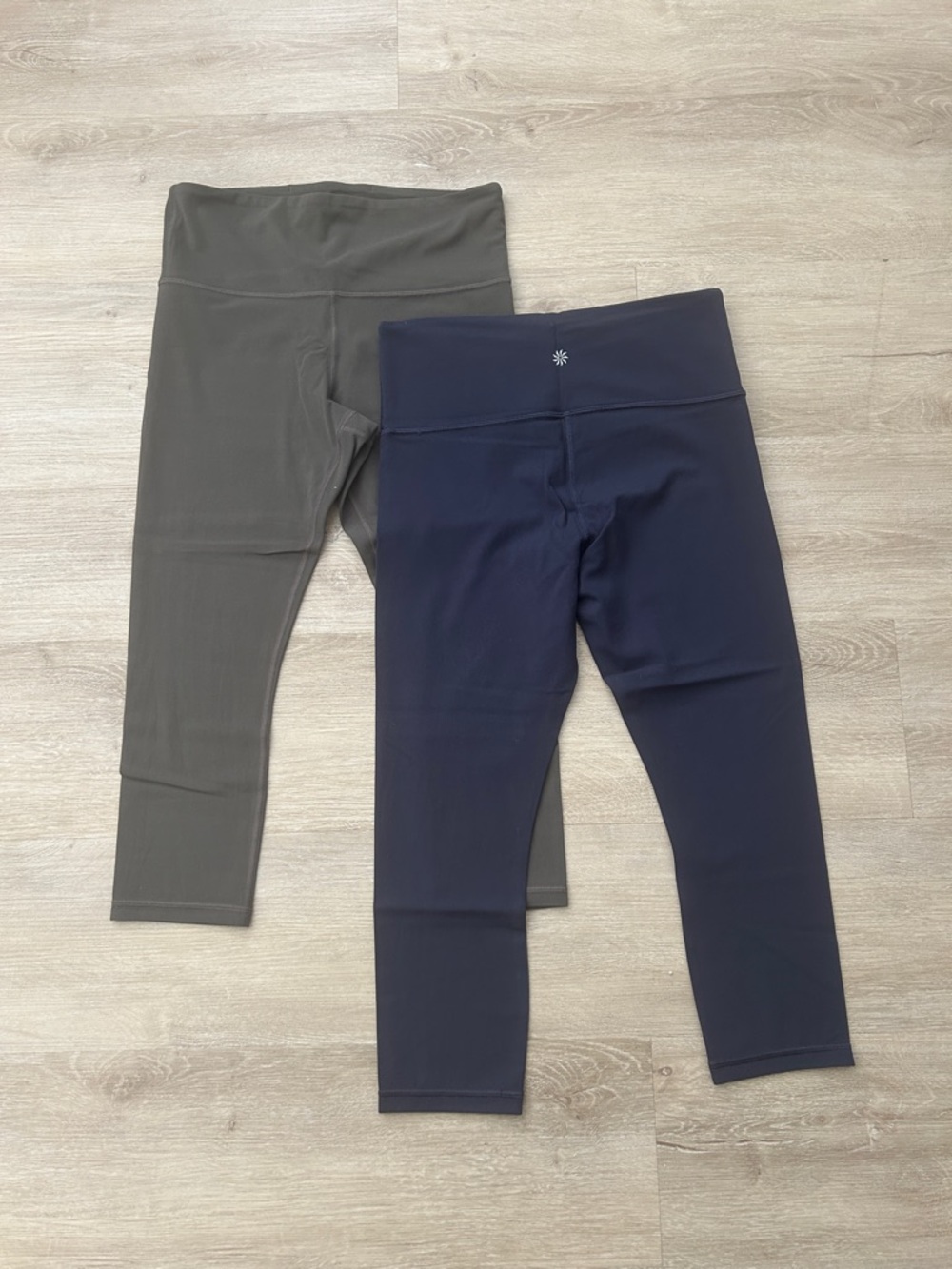 Athleta Girls' Capri Leggings in Navy and Gray
